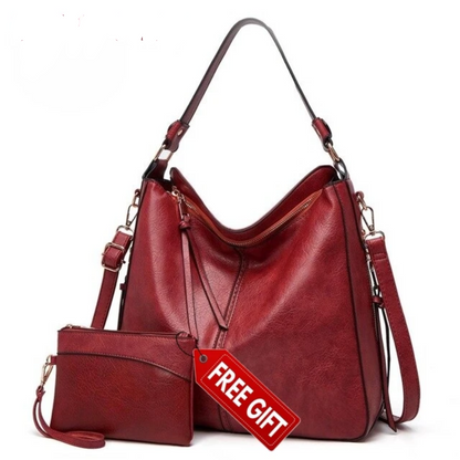 Luxury Leather Hobo Handbag