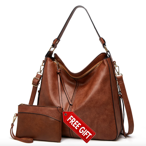 Luxury Leather Hobo Handbag