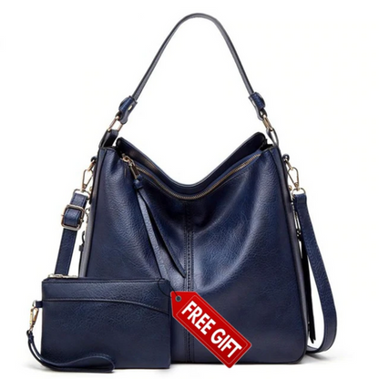 Luxury Leather Hobo Handbag