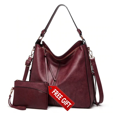 Luxury Leather Hobo Handbag