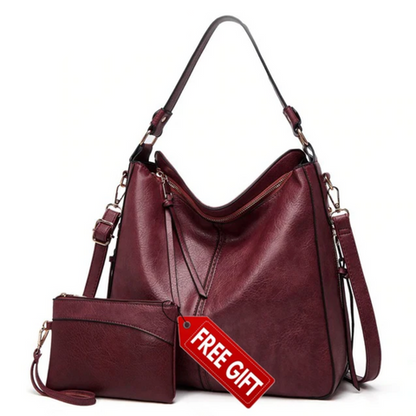 Luxury Leather Hobo Handbag