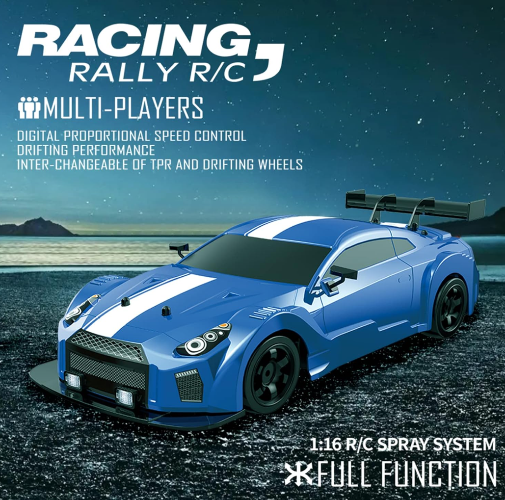 Remote Control Car, 1:16 Light Vehicle RC Drifting Car 2.4GHz RC Drift Racing Cars Fast with LED Lights