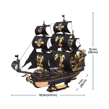 The Seahorse Barque 3D Wooden Puzzle