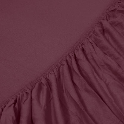 Fitted Bedsheet - Single/Wine