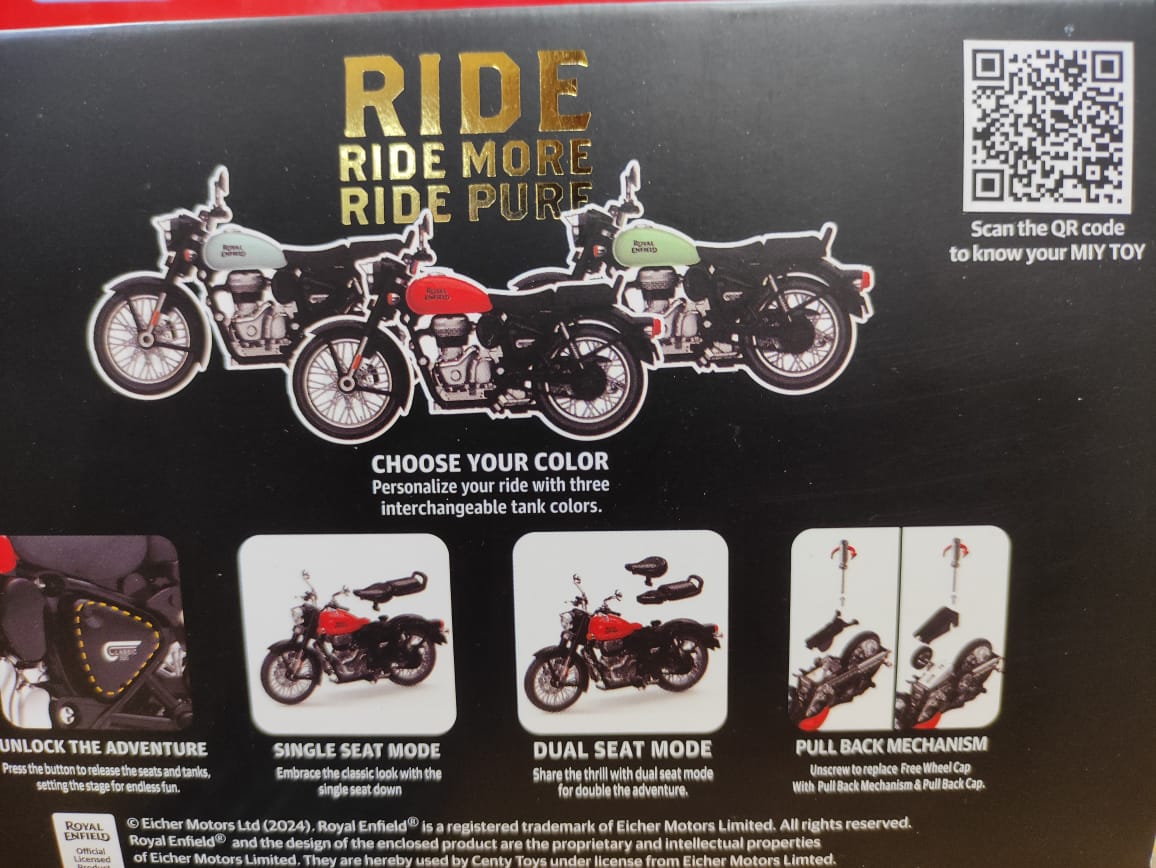Re Classic 350 Die-Cast Royal Enfield Motorcycle For Kids Age 3 Year And Up