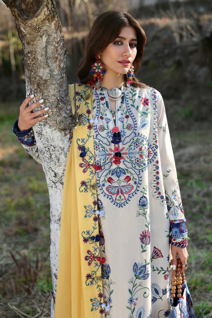 Zaha Lawn Salwar suit KASHUR With Hand Bag
