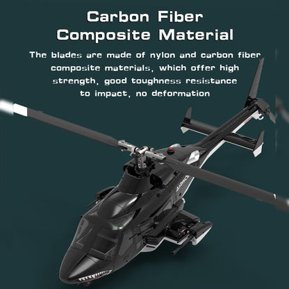 WOLFBUSH AW-911 Airwolf 1/34 Scale 2.4G 9CH Flybarless RC Helicopter Model with 6G/3D Stunt Mode and GPS Positioning (RTF Version/ Mode 1/Mode 2 Switchable)