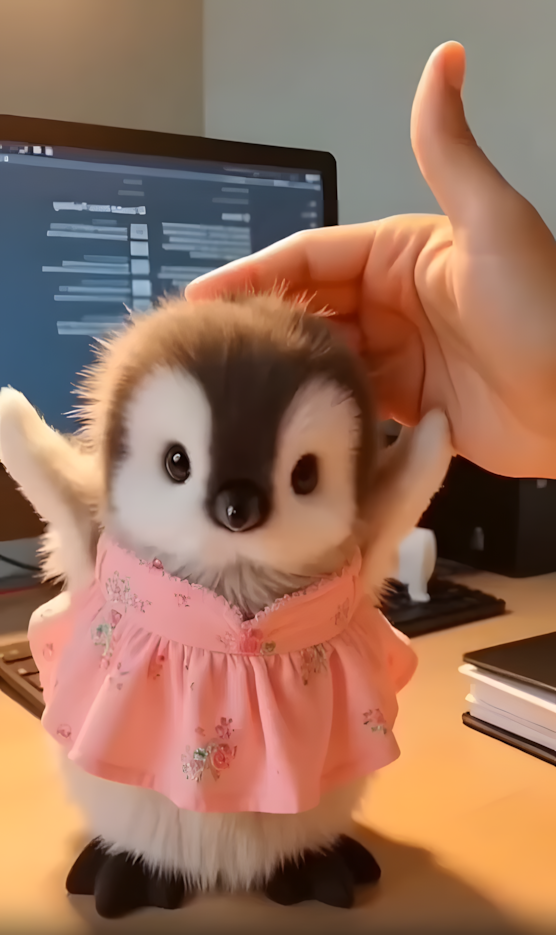 Realistic Baby Penguin Doll