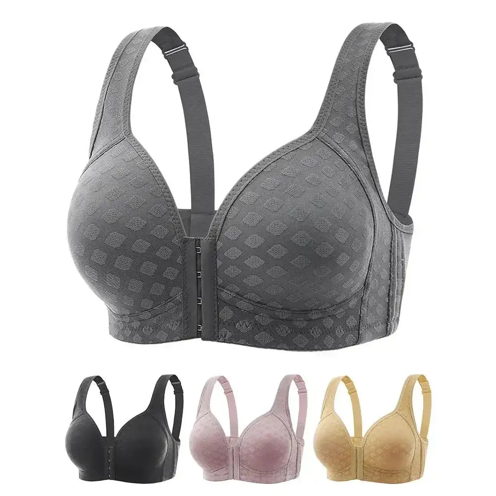 PREMIUM QUALITY FRONT BUTTON (PACK OF 3) BRA