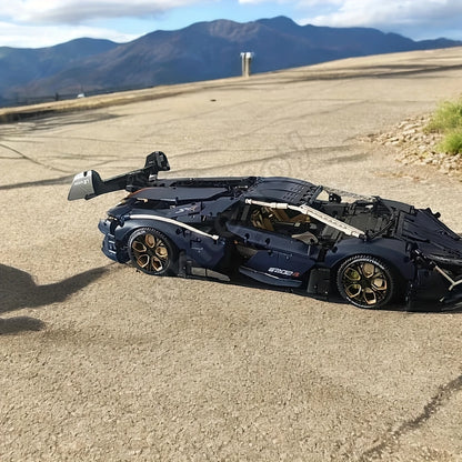 Blue Limited Starry Sky Fashion Sports Car Building Block Toy