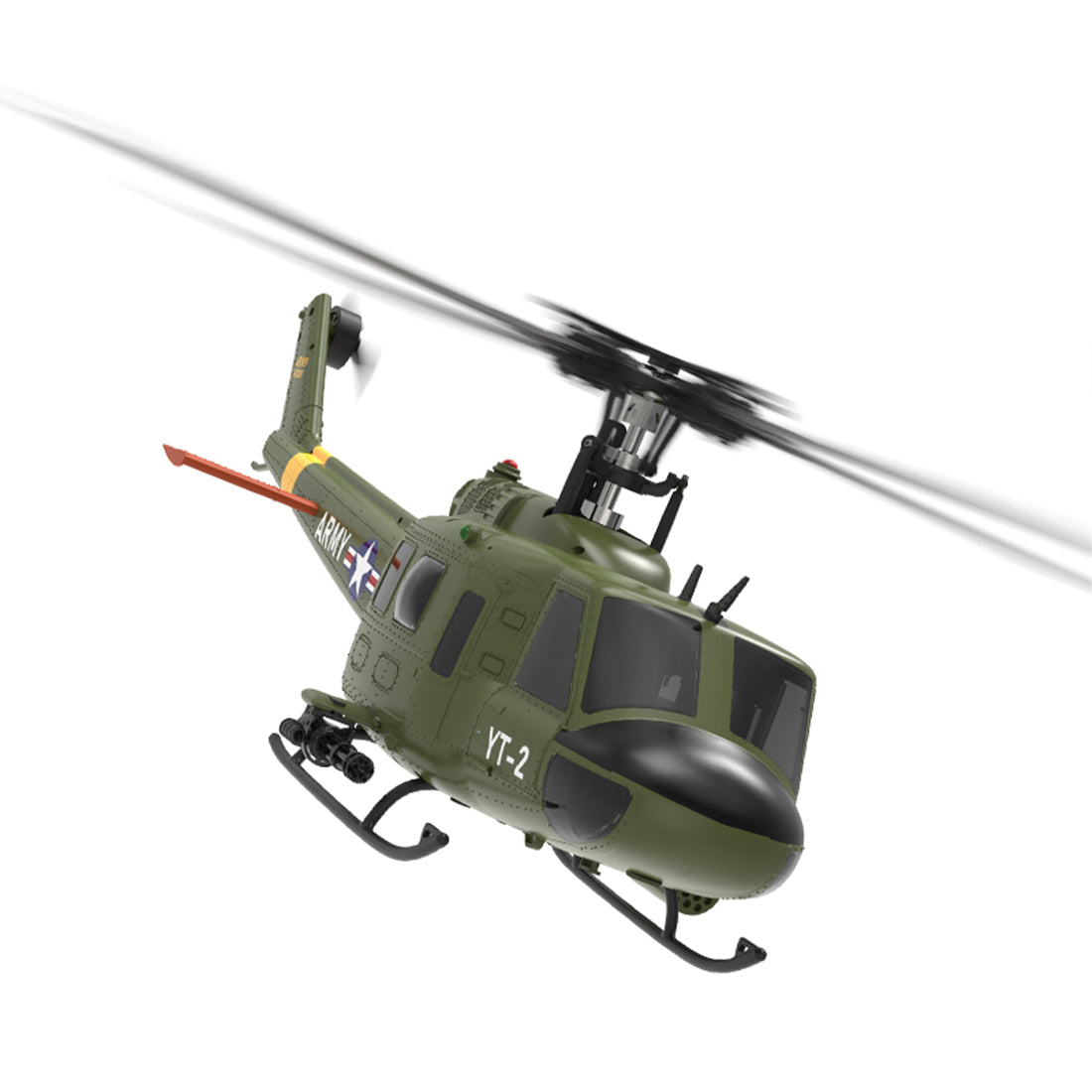 YU XIANG F07/F07-V 1/34 Scale UH-1 Huey 2.4G 6CH Brushless Direct-Drive 6G Flybarless RC Helicopter Model (RTF Version/Mode1/Mode2)