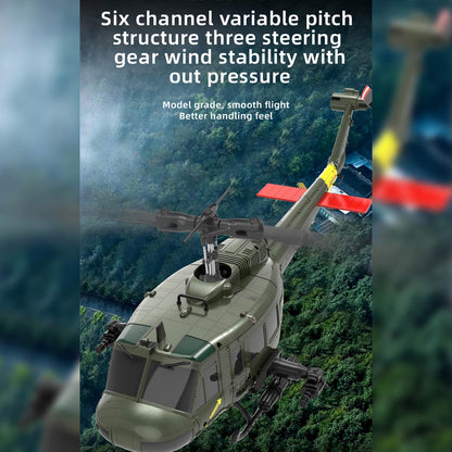 C032 1/48 Scale UH-1 Huey 2.4G 6CH Flybarless RC Helicopter Model (RTF Version)