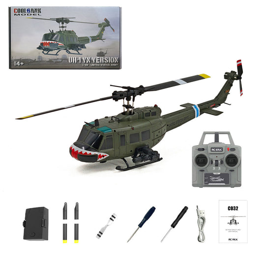 C032 1/48 Scale UH-1 Huey 2.4G 6CH Flybarless RC Helicopter Model (RTF Version)
