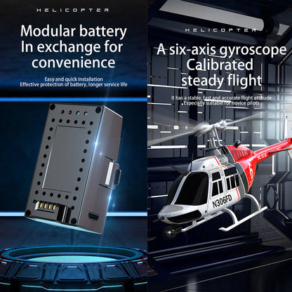 RC ERA C138 1/33 Scale BELL 206 Helicopter 2.4G 6CH Single-Rotor Gyroscopic Flying Aircraft Model Jet Ranger