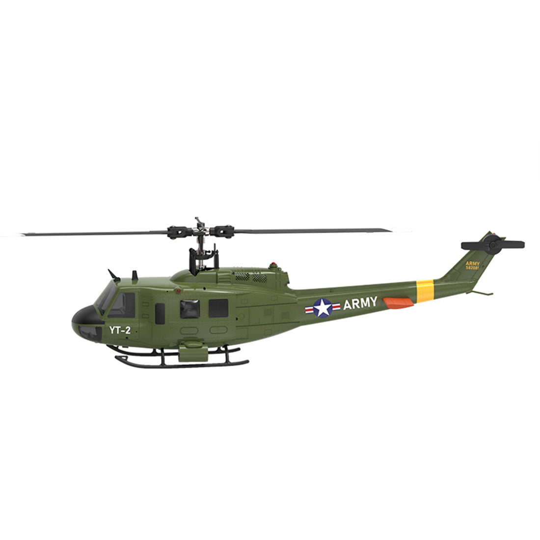 YU XIANG F07/F07-V 1/34 Scale UH-1 Huey 2.4G 6CH Brushless Direct-Drive 6G Flybarless RC Helicopter Model (RTF Version/Mode1/Mode2)