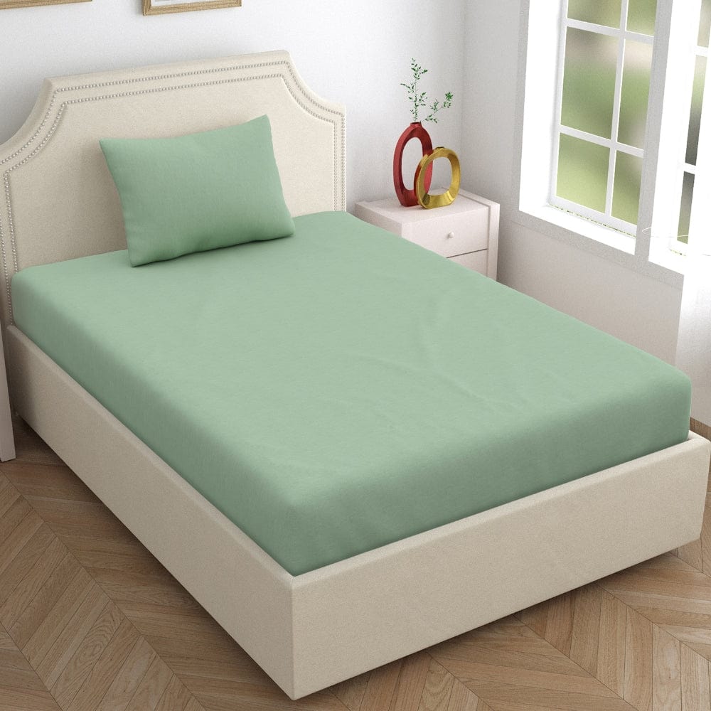 Fitted Bedsheet - Single/Green