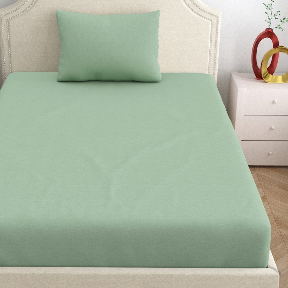 Fitted Bedsheet - Single/Green