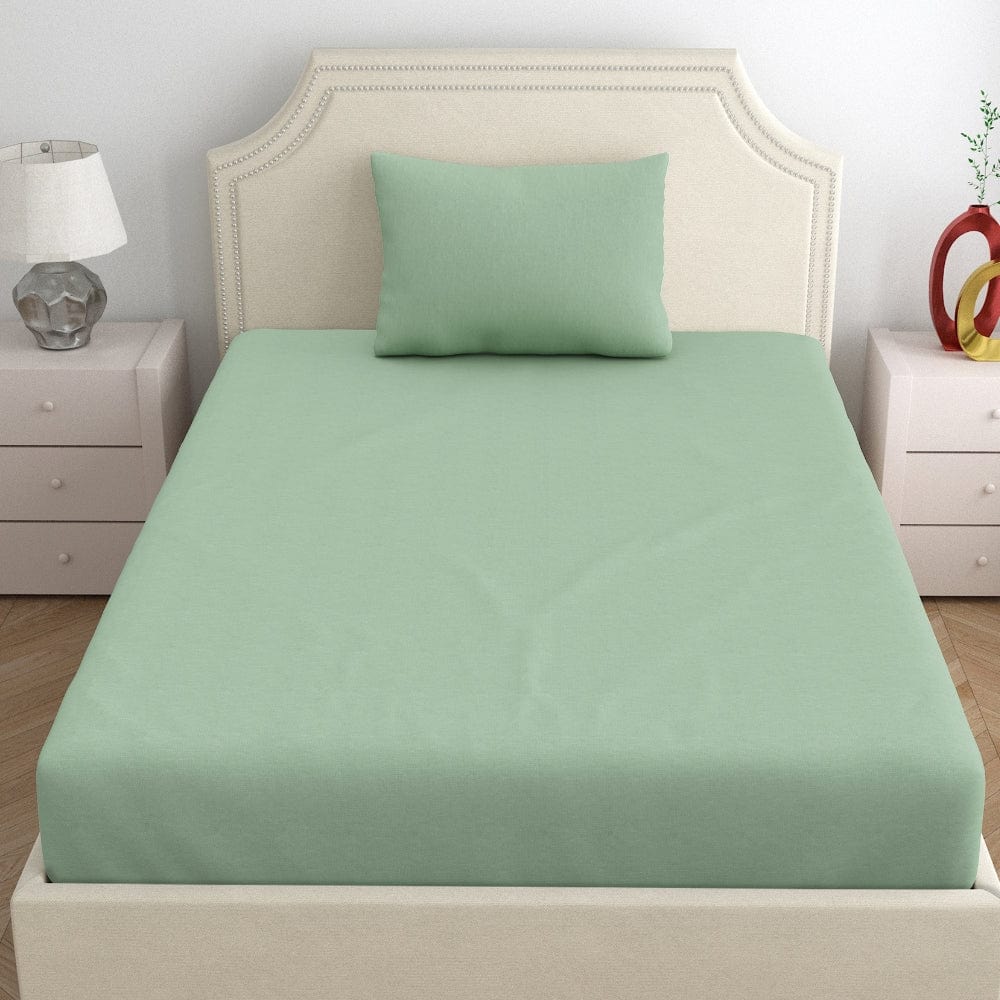 Fitted Bedsheet - Single/Green