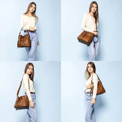 Luxury Leather Hobo Handbag
