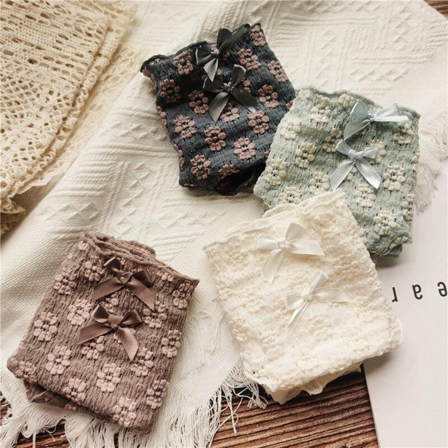 Floral Bow Bliss Panty Pack 🌸🎀