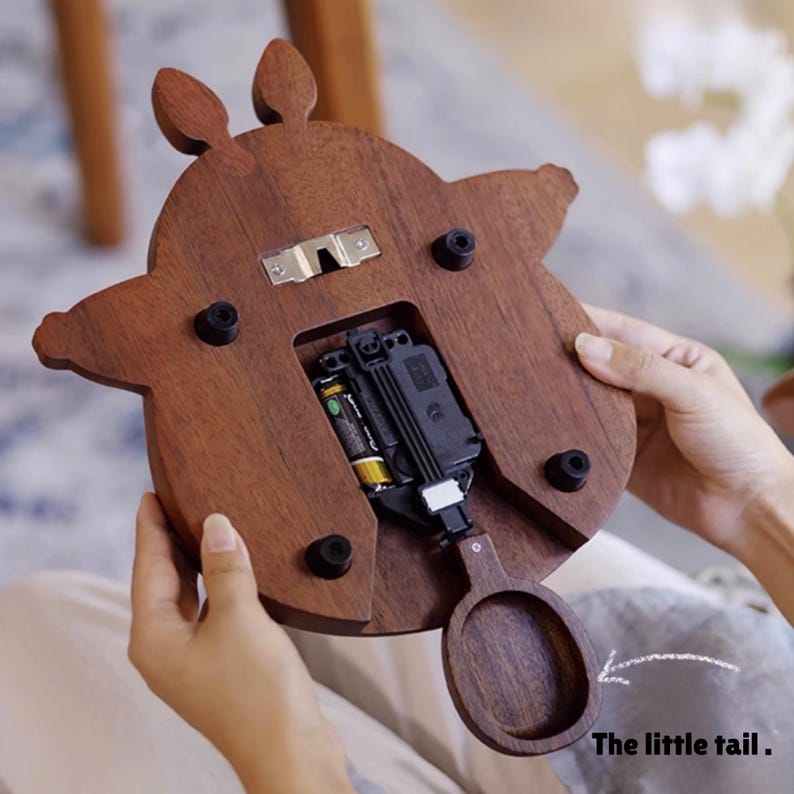 Handmade Totoro Wooden Wall Clock