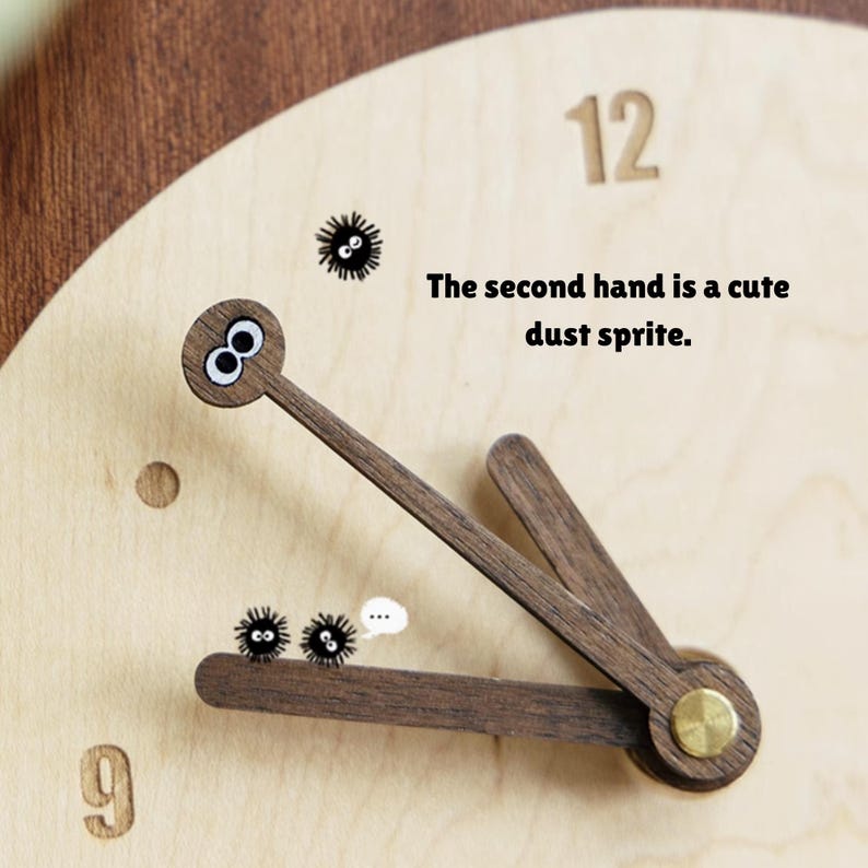 Handmade Totoro Wooden Wall Clock