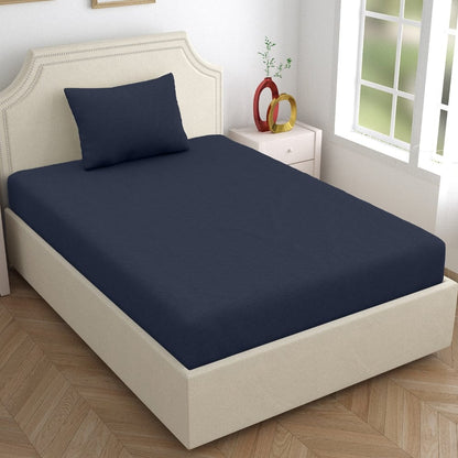 Fitted Bedsheet - Single/Navy
