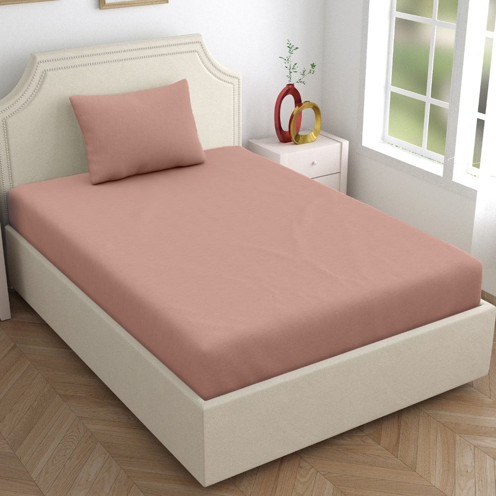 Fitted Bedsheet - Single/Pink