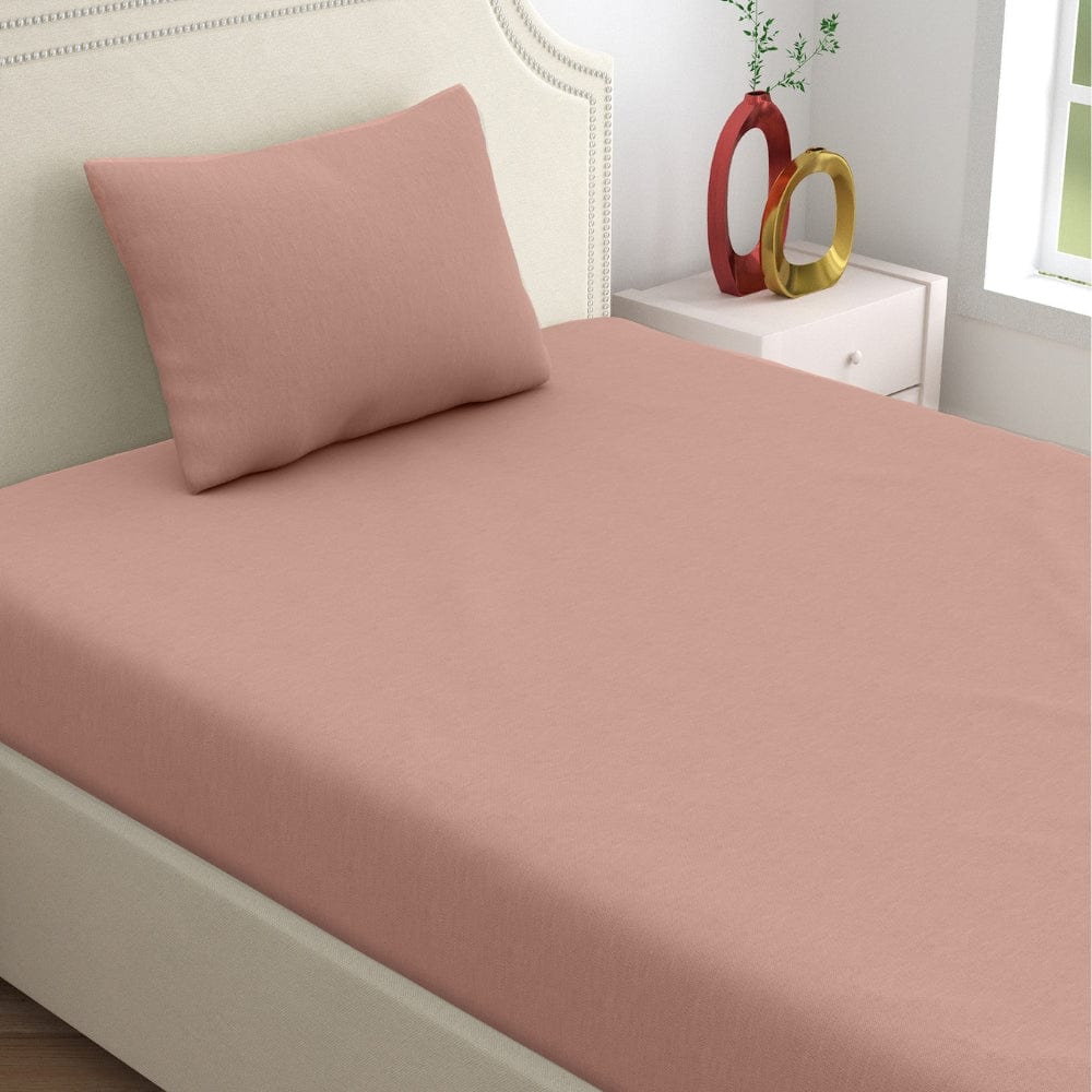 Fitted Bedsheet - Single/Pink
