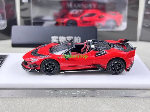 GB HKM 1:64 Red Mansory F9xx Convertible Sports Model Diecast Collect Car