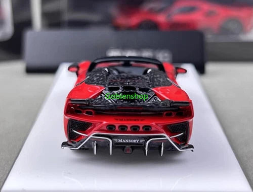 GB HKM 1:64 Red Mansory F9xx Convertible Sports Model Diecast Collect Car