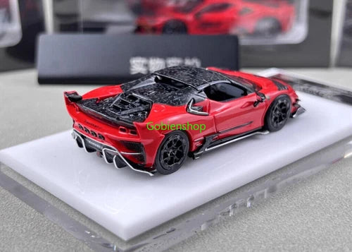 GB HKM 1:64 Red Mansory F9xx Convertible Sports Model Diecast Collect Car