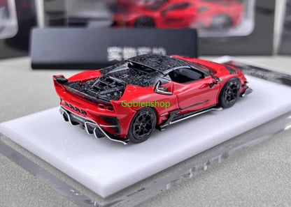 GB HKM 1:64 Red Mansory F9xx Convertible Sports Model Diecast Collect Car