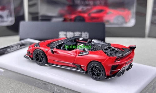 GB HKM 1:64 Red Mansory F9xx Convertible Sports Model Diecast Collect Car