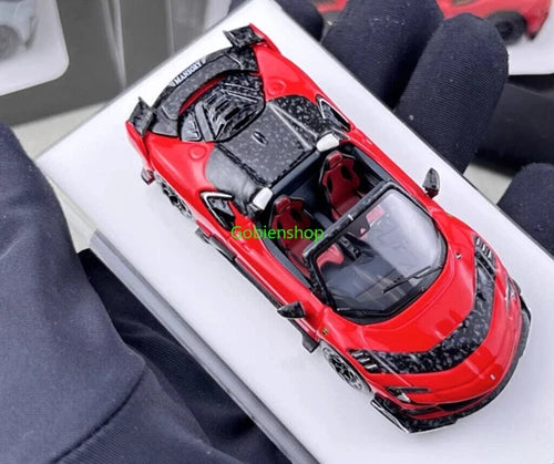 GB HKM 1:64 Red Mansory F9xx Convertible Sports Model Diecast Collect Car