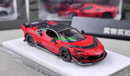 GB HKM 1:64 Red Mansory F9xx Convertible Sports Model Diecast Collect Car