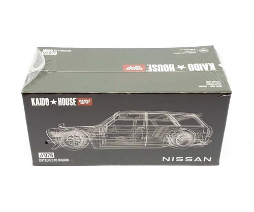 KAIDO HOUSE x Mini GT 076 Datsun KAIDO 510 Wagon CARBON FIBER V3 New