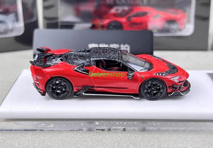 GB HKM 1:64 Red Mansory F9xx Convertible Sports Model Diecast Collect Car