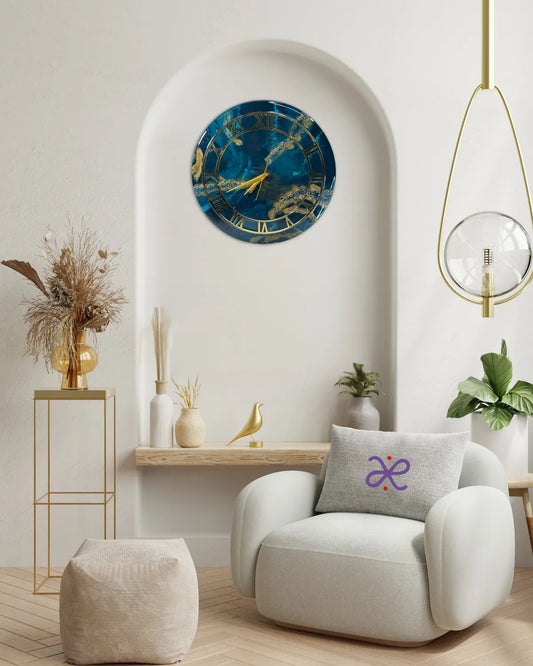 Aqua Luxe Wall Clock